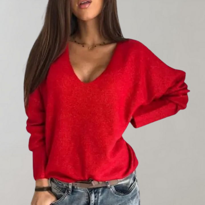 Damska sweter oddychający - Skye-Czerwony-S-Trend Polska