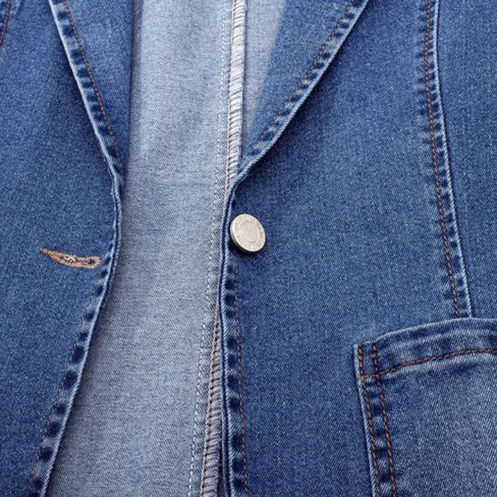 Damski jeansowy blazer z eleganckim krojem - Nora-S-Trend Polska