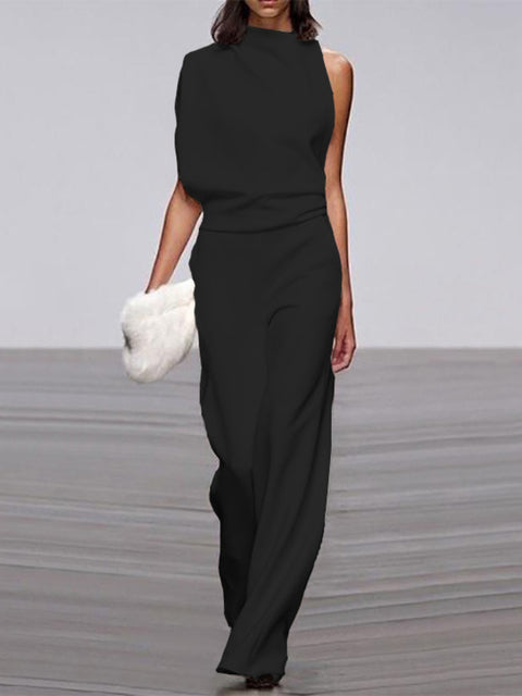 Damski Jumpsuit - Bea-Czarny-32-Trend Polska