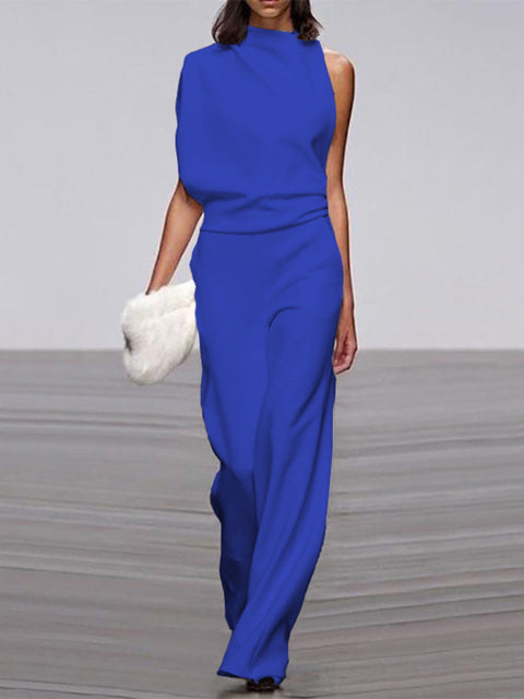 Damski Jumpsuit - Bea-Niebieski-32-Trend Polska