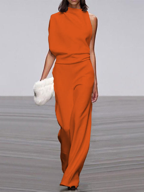 Damski Jumpsuit - Bea-Pomarańczowy-32-Trend Polska