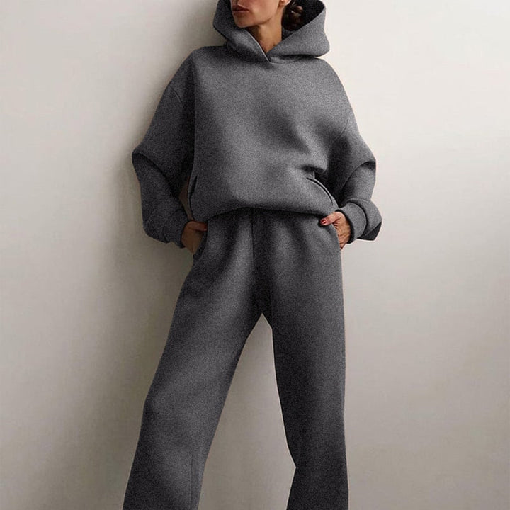 Damski oversize zestaw dresowy – Liv-Szary-Trend Polska