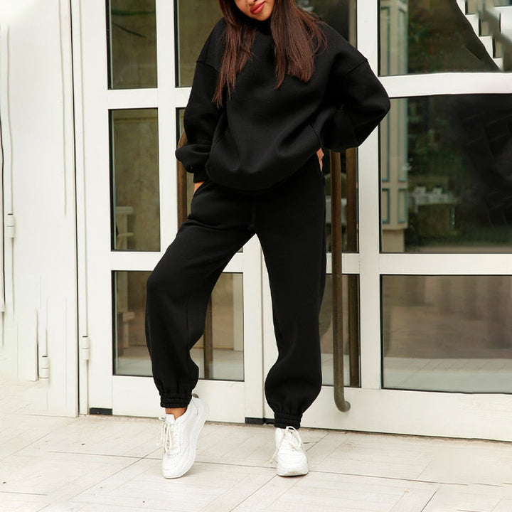 Damski oversize zestaw dresowy – Liv-Jasny brązowy-Trend Polska