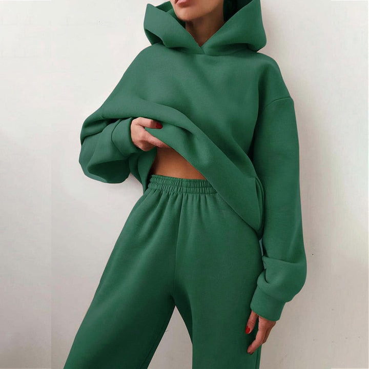 Damski oversize zestaw dresowy – Liv-Zielony-Trend Polska