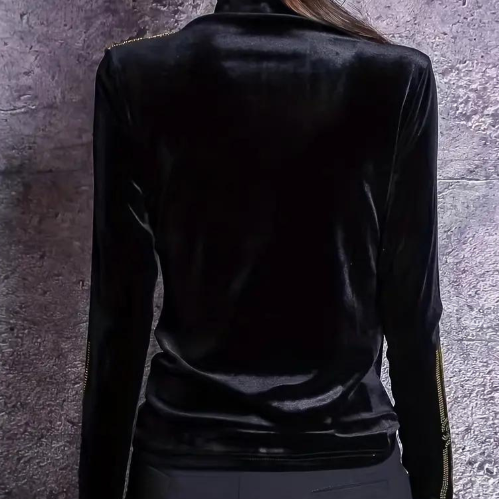 Damski Sweter z Wysokim Kołnierzem - Elise-XS-Trend Polska