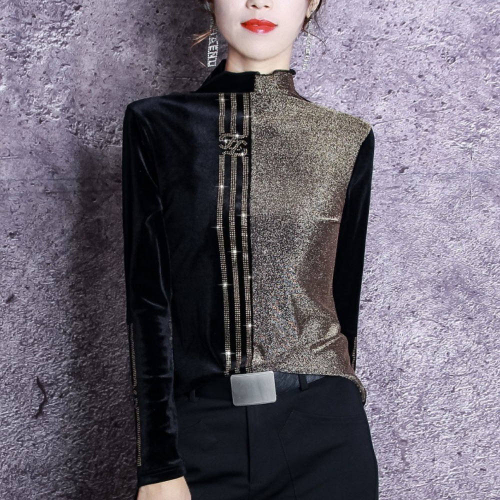 Damski Sweter z Wysokim Kołnierzem - Elise-XS-Trend Polska