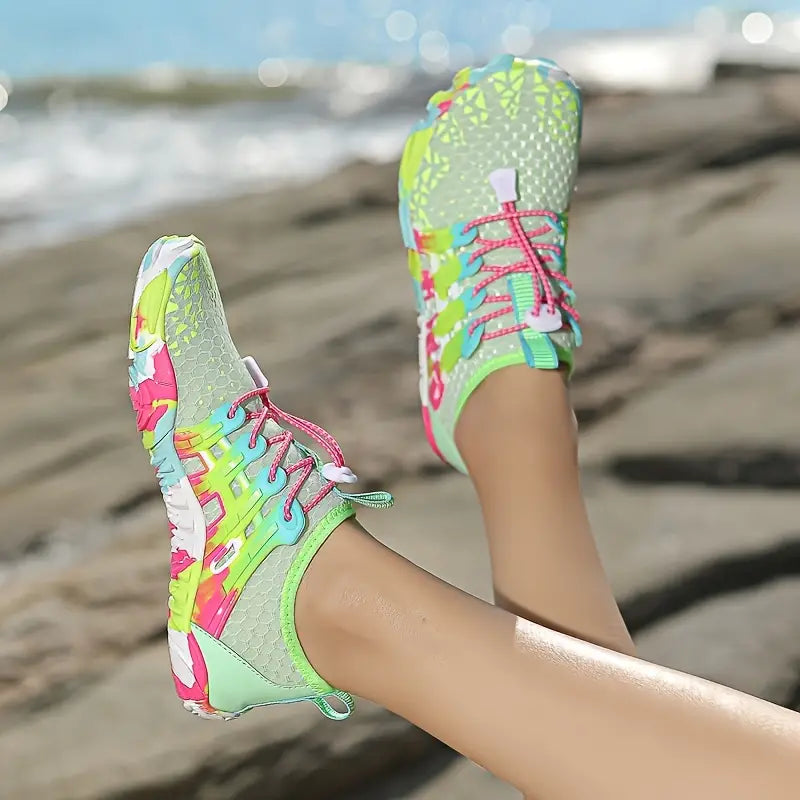 Damskie buty do wody Barefoot - WaveFlex-Zielono trawa-35-Trend Polska