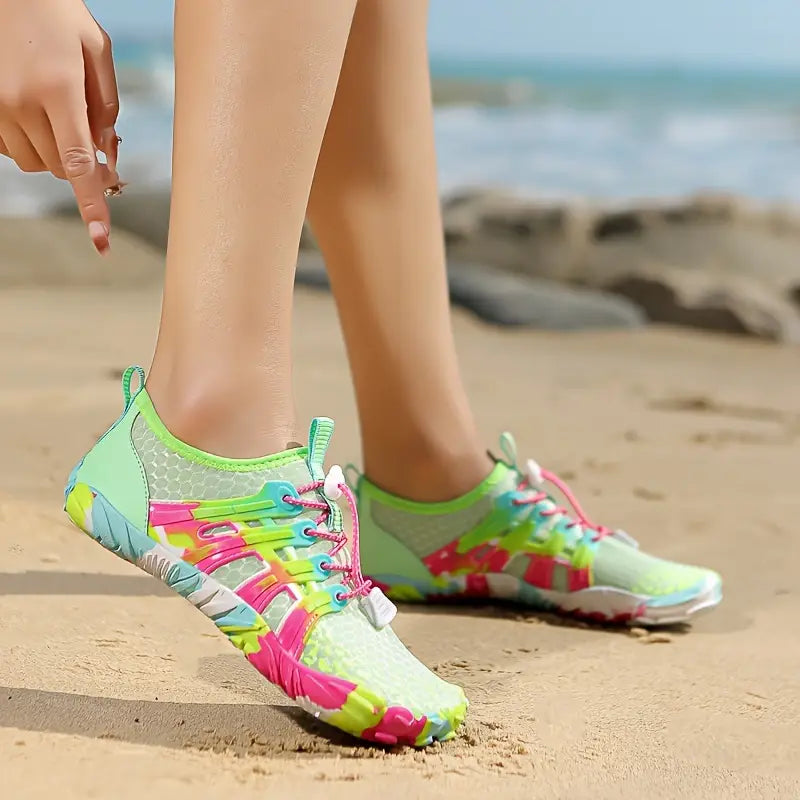 Damskie buty do wody Barefoot - WaveFlex-Zielono trawa-35-Trend Polska