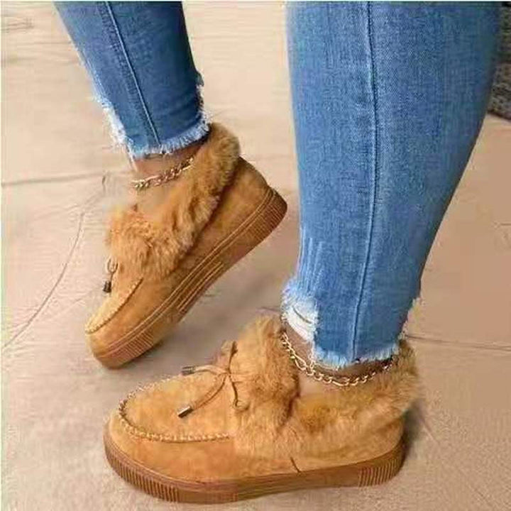 Damskie buty zimowe - WinterCozy-Brązowy-35-Trend Polska