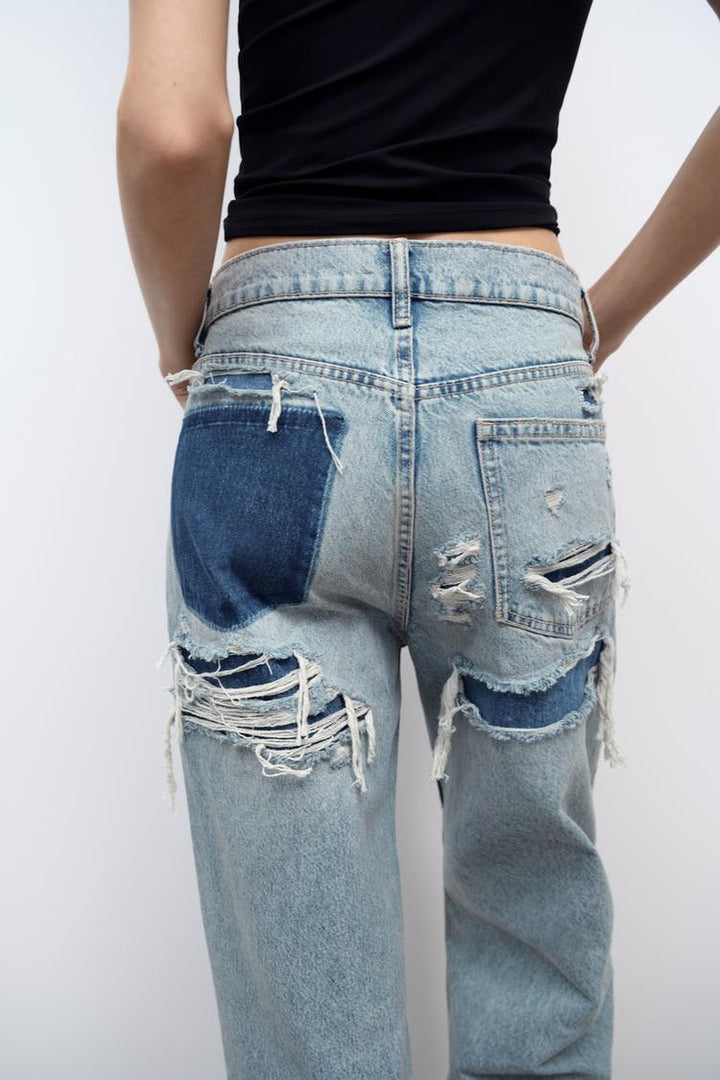 Damskie jeansy Baggy - Ava-36-Trend Polska