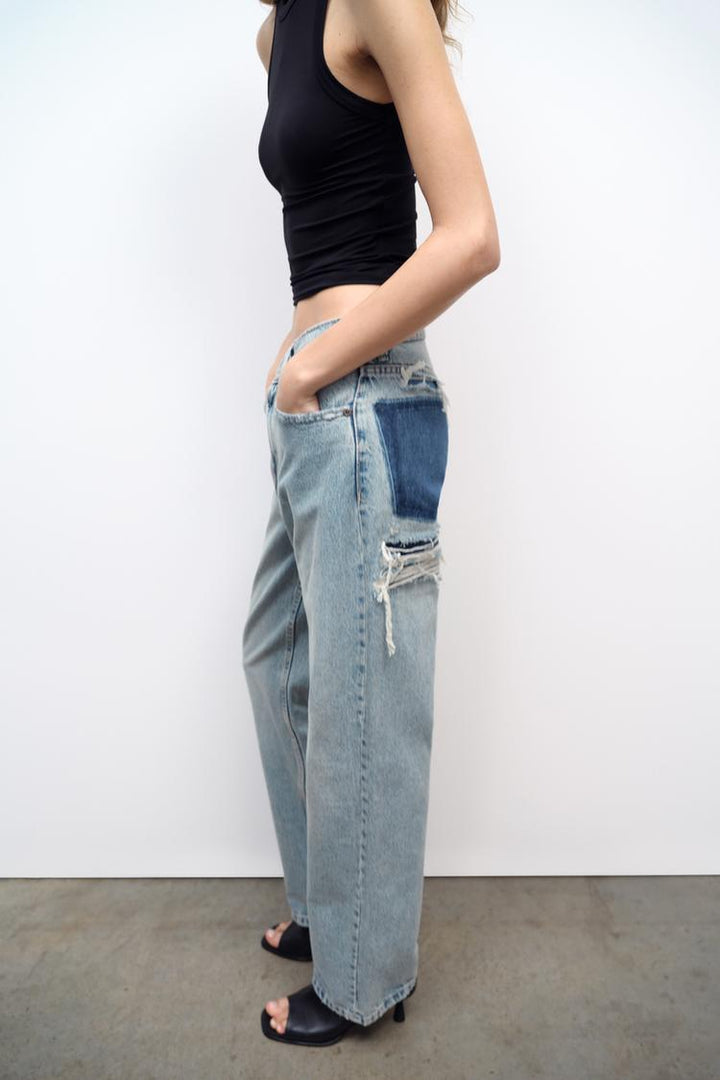 Damskie jeansy Baggy - Ava-36-Trend Polska