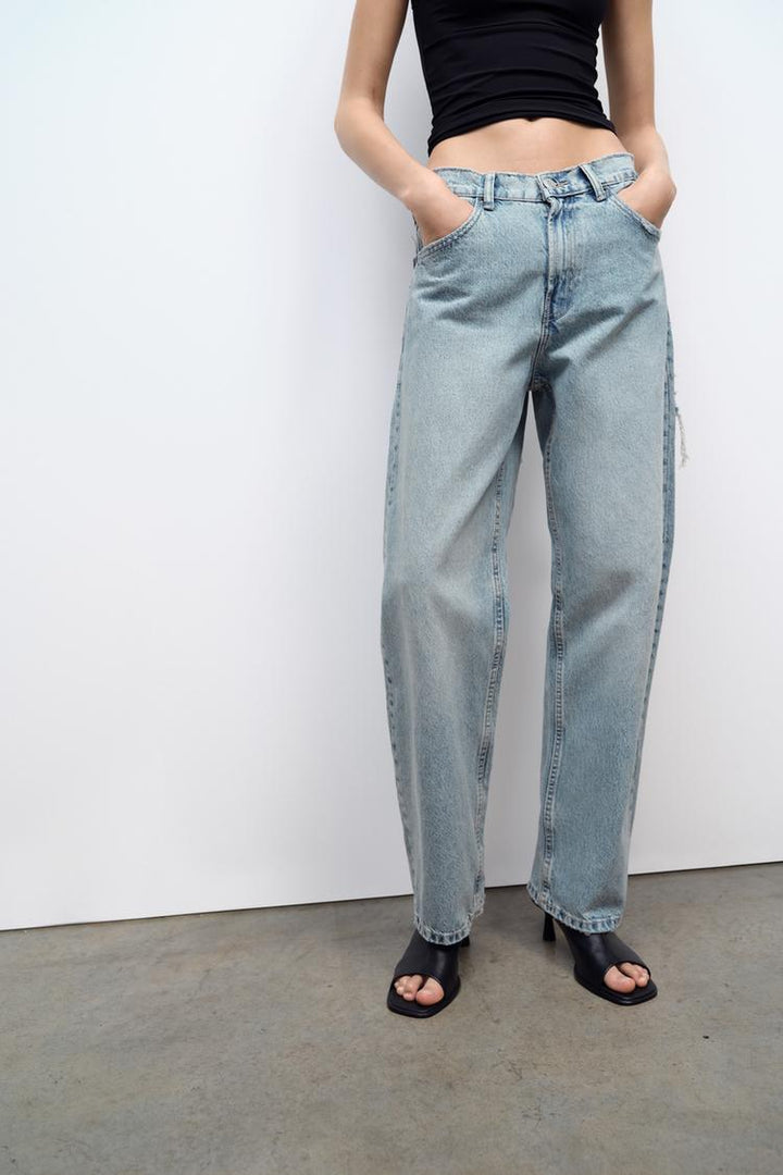 Damskie jeansy Baggy - Ava-36-Trend Polska