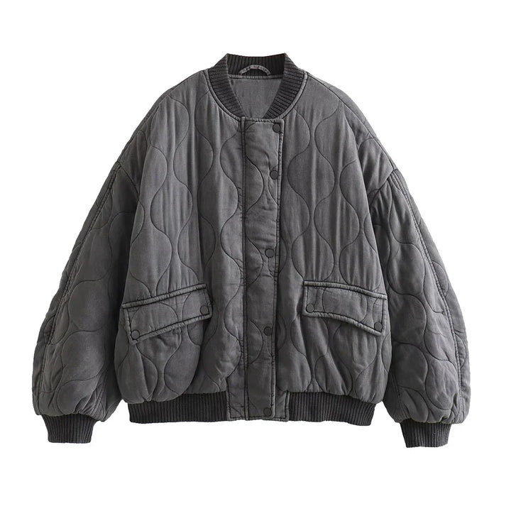 Damskie Overize Szary Bomberjack - Alexa-Szary-XS-Trend Polska