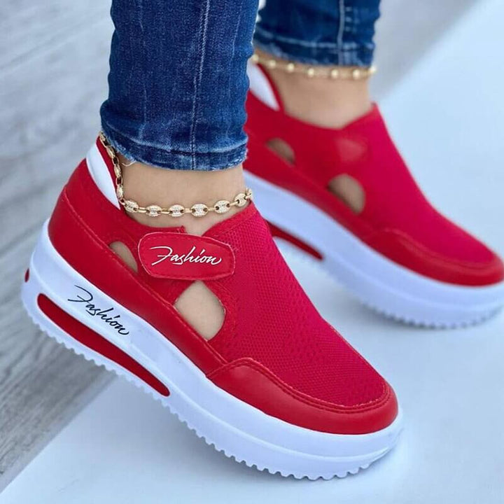 Damskie przewiewne sneakersy z siatki – Liana-Niebieski-35-Trend Polska
