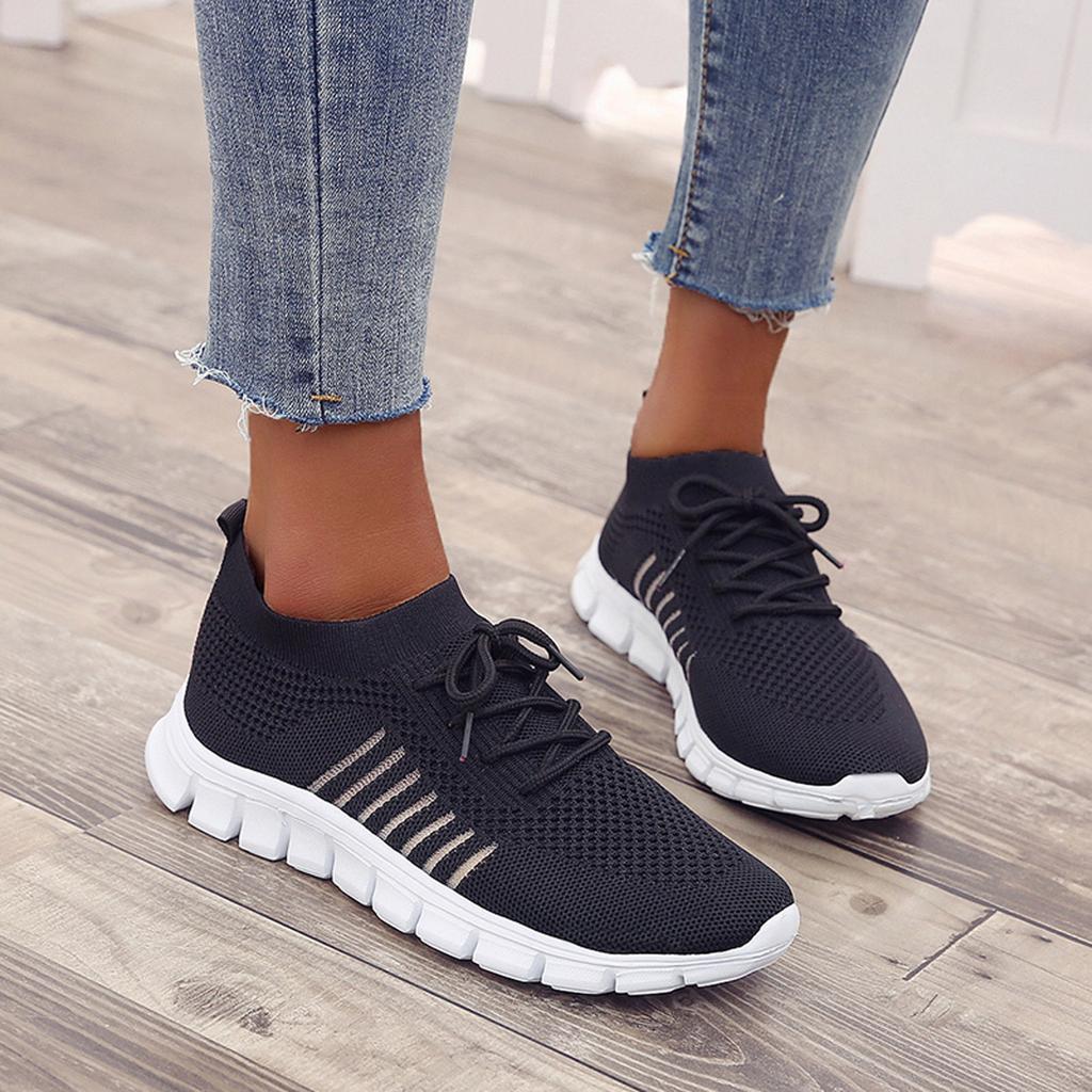 Damskie sneakersy antypoślizgowe - ActiveColor-Czarny-35-Trend Polska