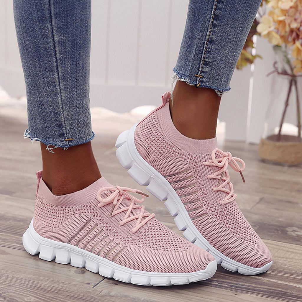 Damskie sneakersy antypoślizgowe - ActiveColor-Różowy-35-Trend Polska