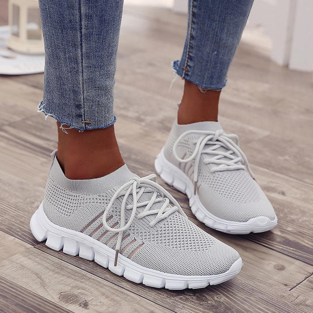Damskie sneakersy antypoślizgowe - ActiveColor-Szary-35-Trend Polska