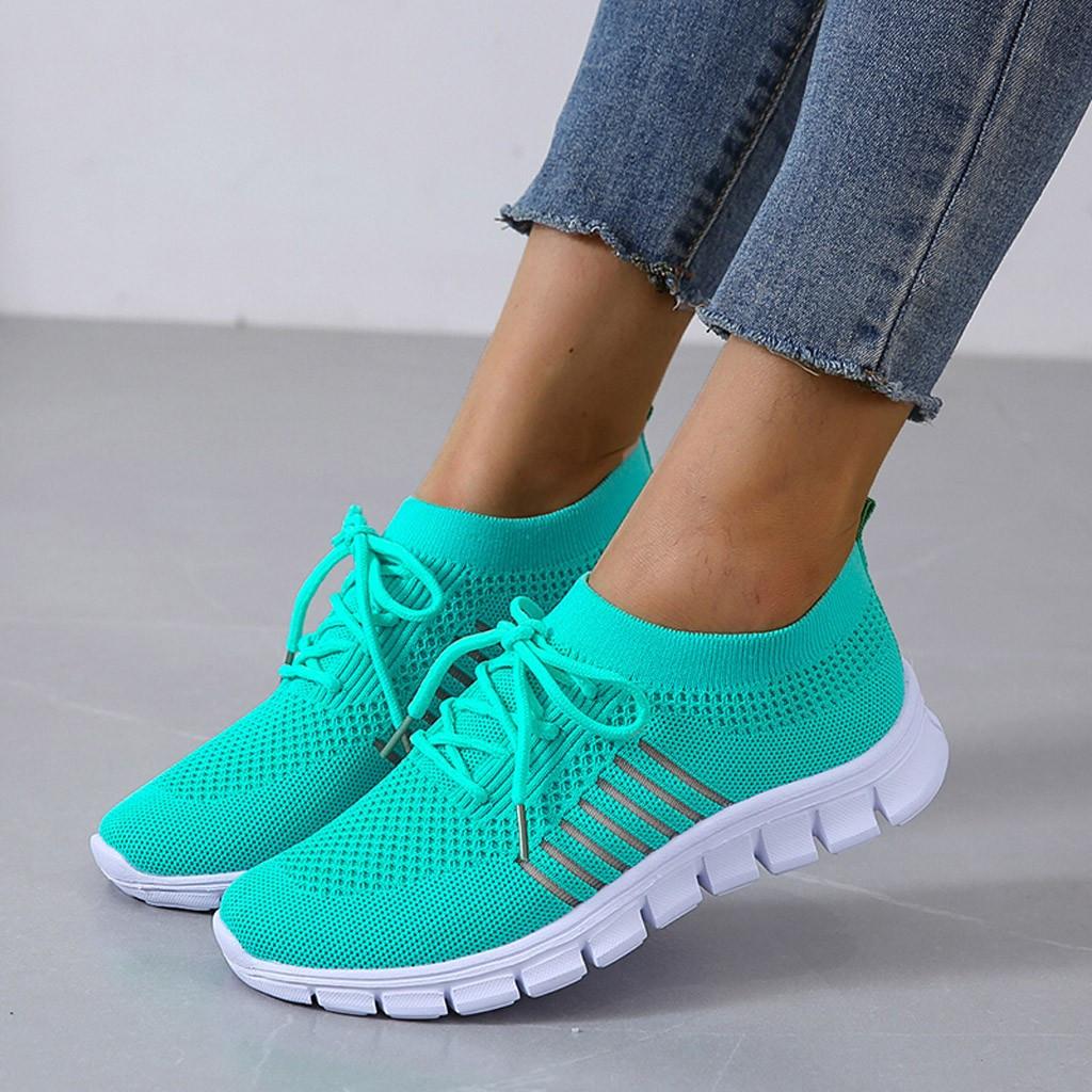 Damskie sneakersy antypoślizgowe - ActiveColor-Turkusowy-35-Trend Polska