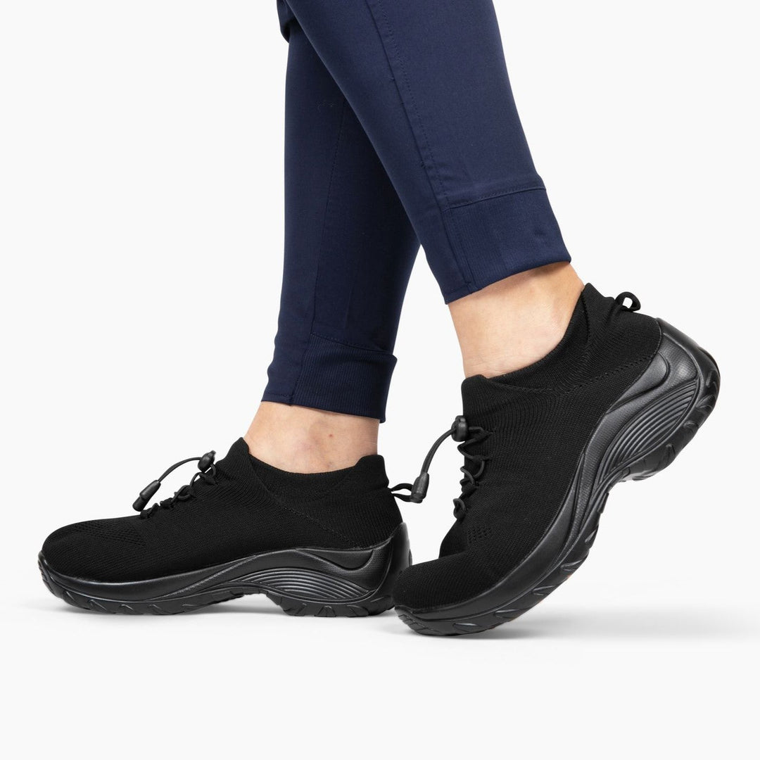 Damskie sneakersy - FlexiComfort-Czarny Fioletowy-35-Trend Polska