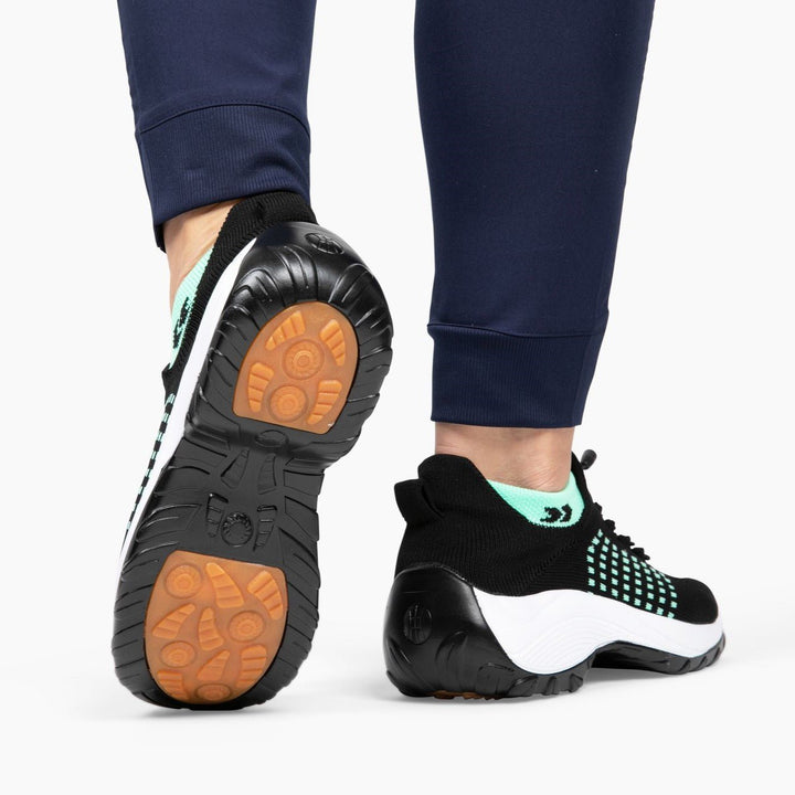 Damskie sneakersy - FlexiComfort-Czarny Fioletowy-35-Trend Polska