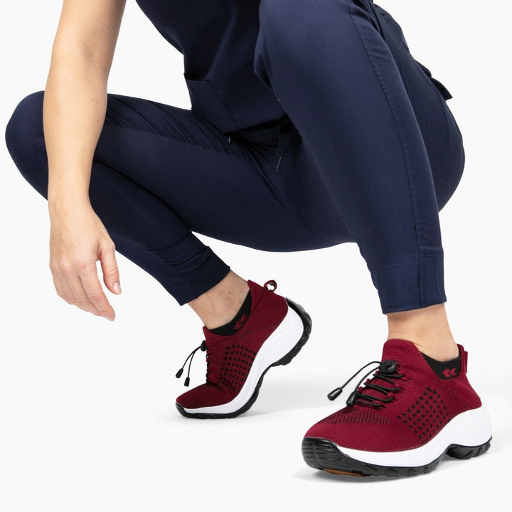 Damskie sneakersy - FlexiComfort-Czarny Fioletowy-35-Trend Polska