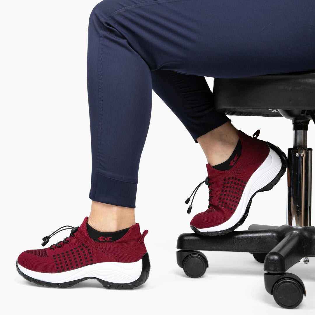 Damskie sneakersy - FlexiComfort-Czarny Fioletowy-35-Trend Polska