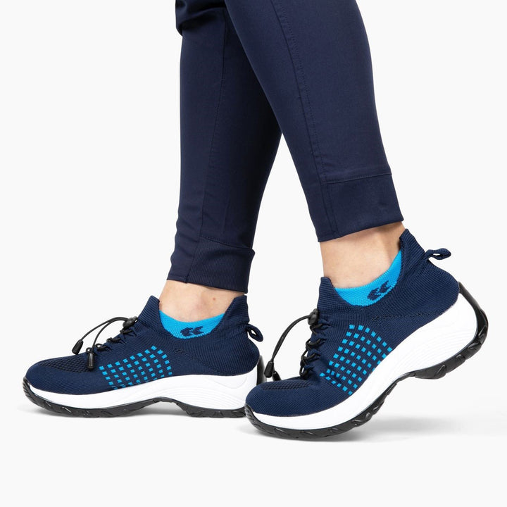 Damskie sneakersy - FlexiComfort-Czarny Fioletowy-35-Trend Polska
