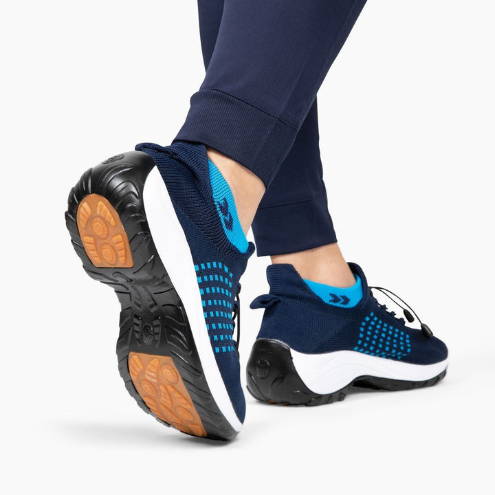 Damskie sneakersy - FlexiComfort-Czarny Fioletowy-35-Trend Polska