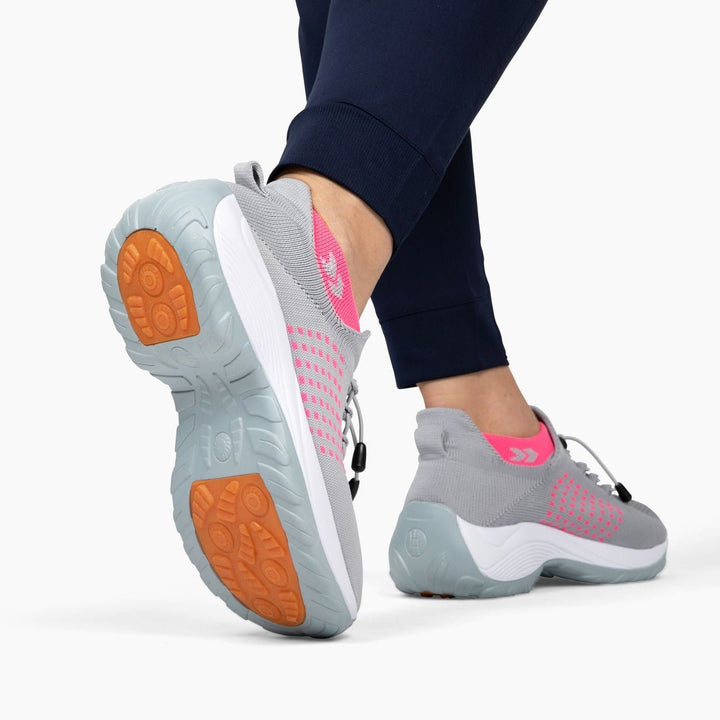 Damskie sneakersy - FlexiComfort-Czarny Fioletowy-35-Trend Polska