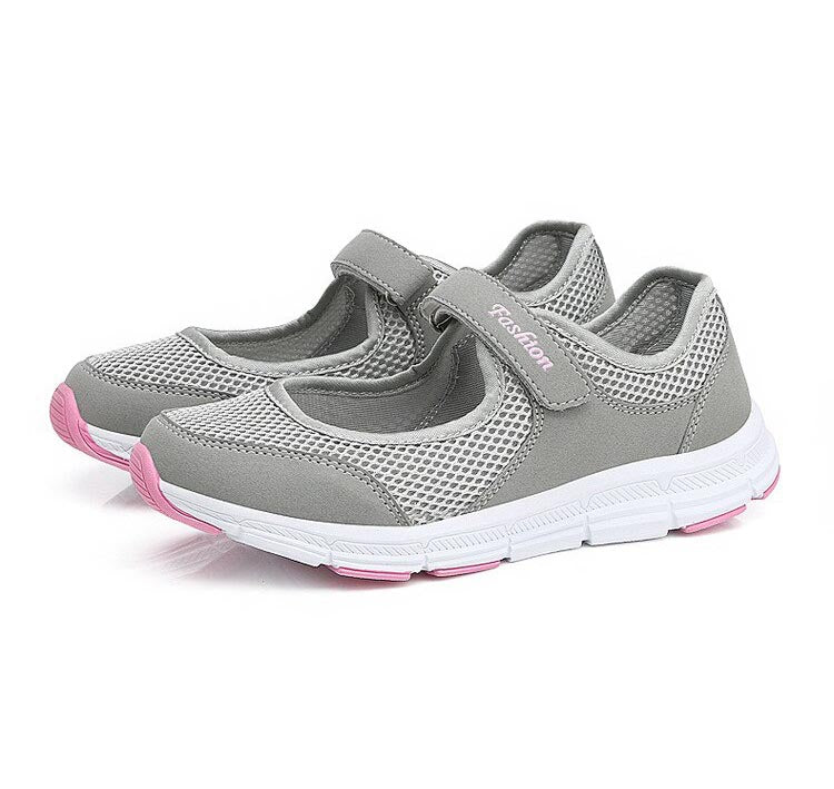 Damskie wsuwane buty - AirFlow-Jasny szary-35-Trend Polska