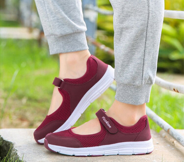 Damskie wsuwane buty - AirFlow-Czerwony-35-Trend Polska