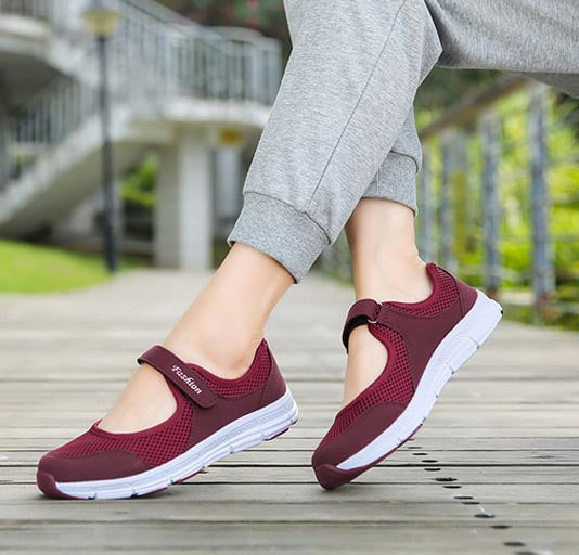Damskie wsuwane buty - AirFlow-Czerwony-35-Trend Polska