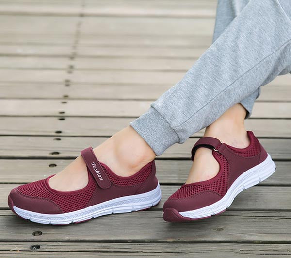 Damskie wsuwane buty - AirFlow-Czerwony-35-Trend Polska