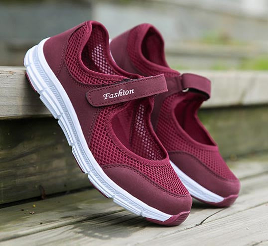 Damskie wsuwane buty - AirFlow-Czerwony-35-Trend Polska