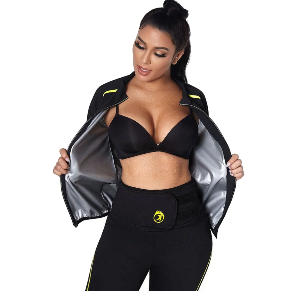 Damskie zestaw do treningu odchudzającego - ThermoFit-Legginsy-S-Trend Polska