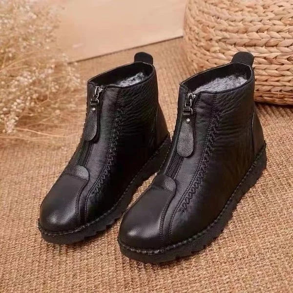 Damskie Zimowe Botki - CozyStep-Czarny-35-Trend Polska