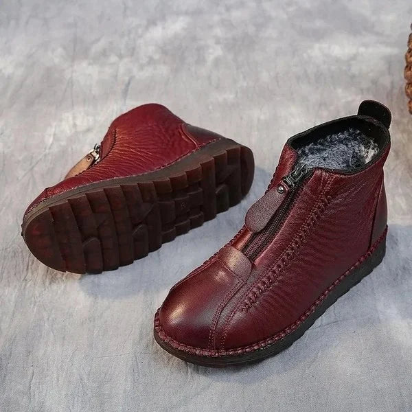 Damskie Zimowe Botki - CozyStep-Czerwony-35-Trend Polska