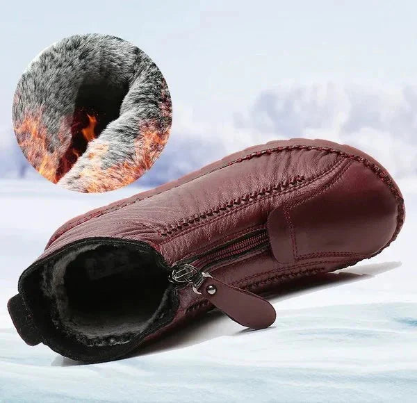 Damskie Zimowe Botki - CozyStep-Czerwony-35-Trend Polska
