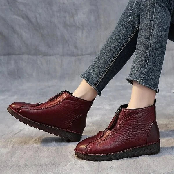 Damskie Zimowe Botki - CozyStep-Czerwony-35-Trend Polska