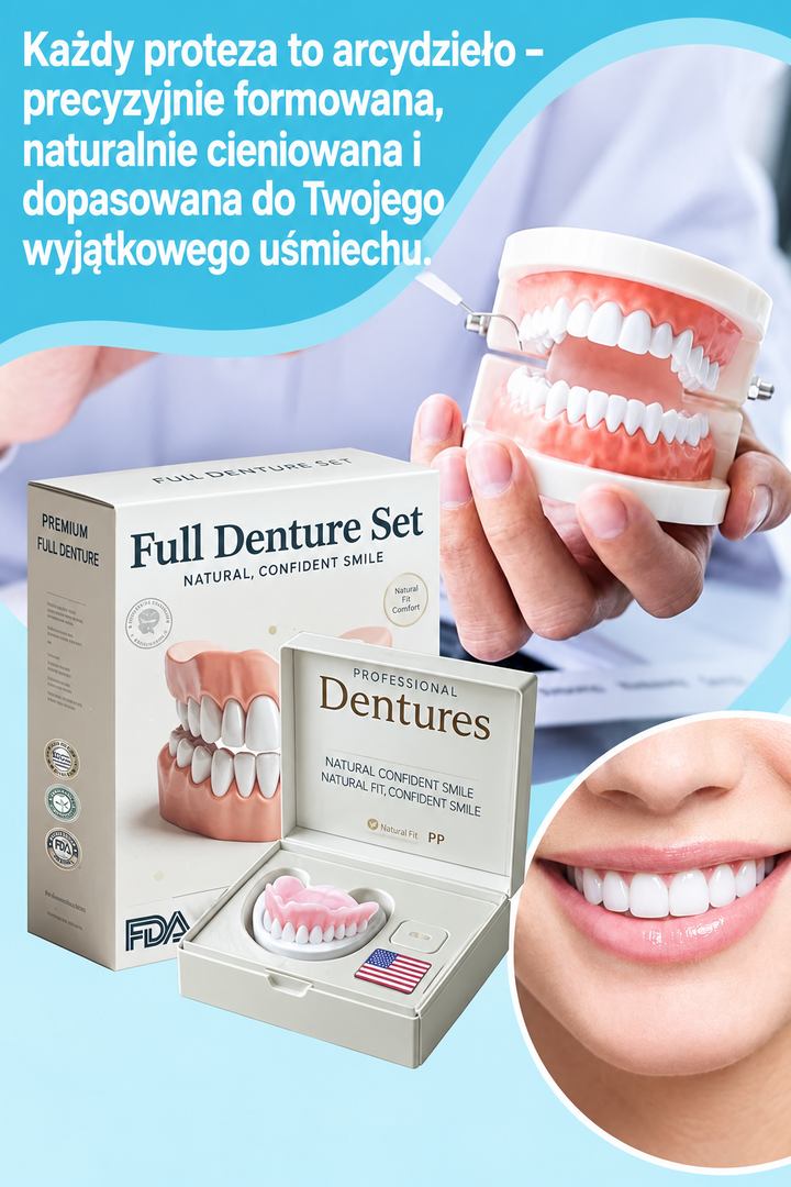 Flexible Denture Set for Upper & Lower Jaw – Reusable & Custom-Fit 6