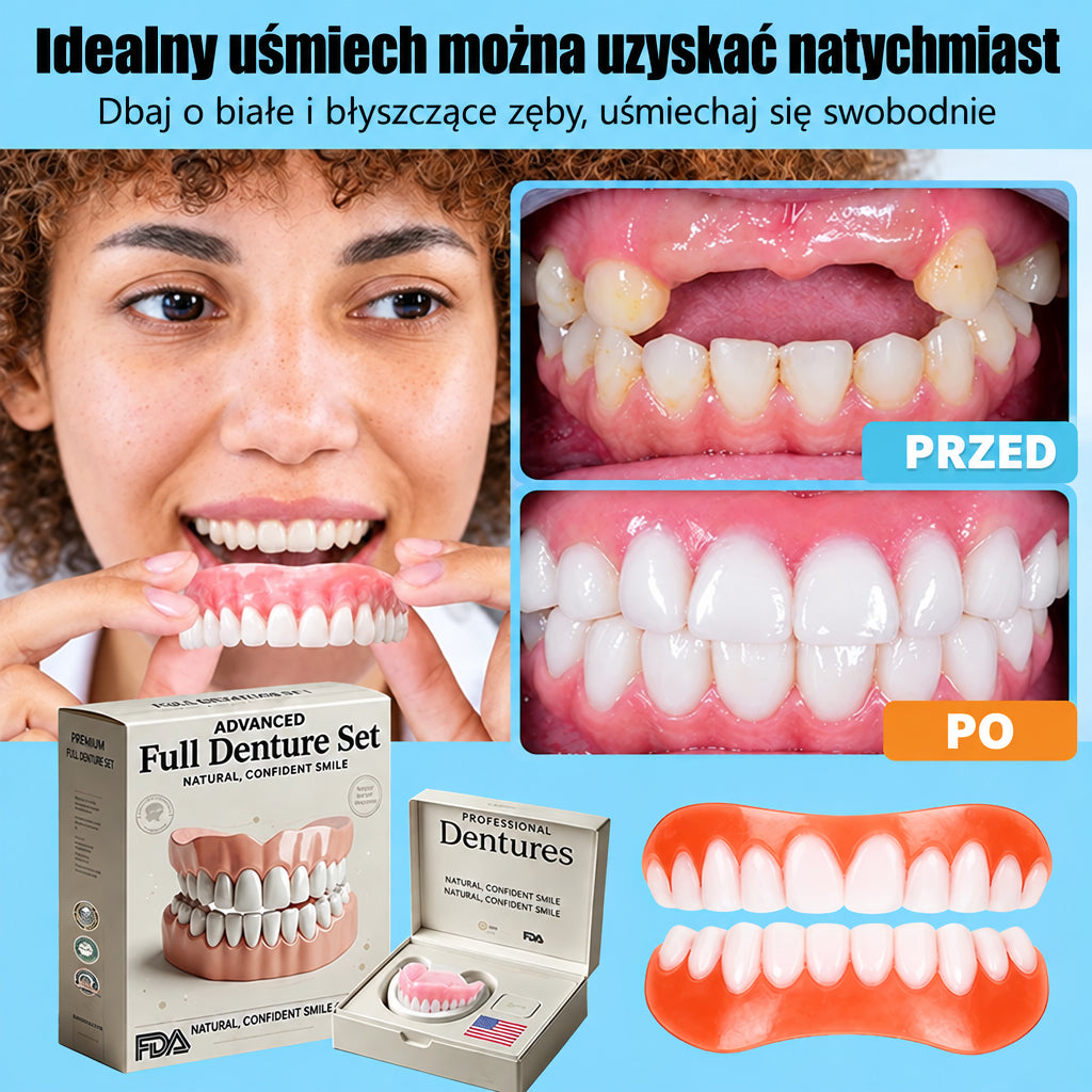 Flexible Denture Set for Upper & Lower Jaw – Reusable & Custom-Fit 7