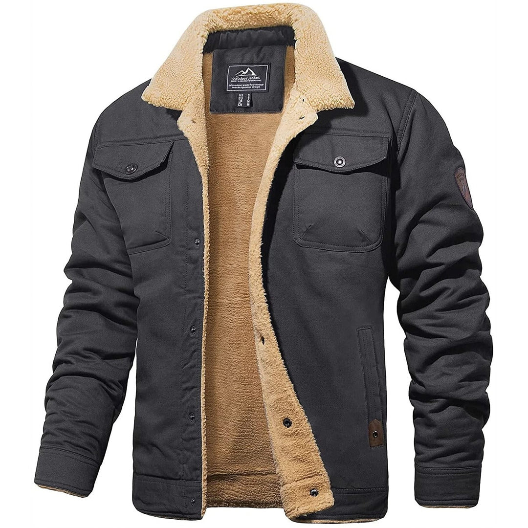 DEAVON - Poncho bomber dla mężczyzn-ciemnoszary-S-Trend Polska