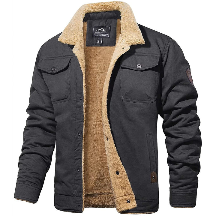 DEAVON - Poncho bomber dla mężczyzn-ciemnoszary-S-Trend Polska