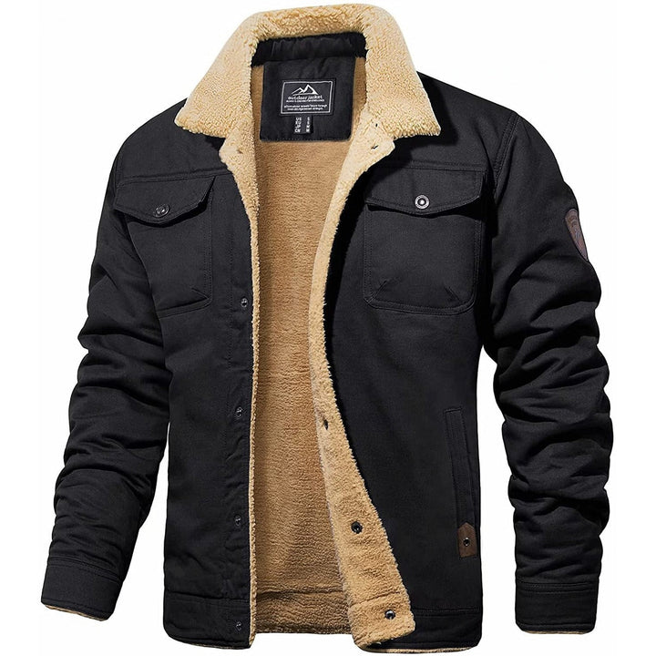 DEAVON - Poncho bomber dla mężczyzn-Czarny-S-Trend Polska