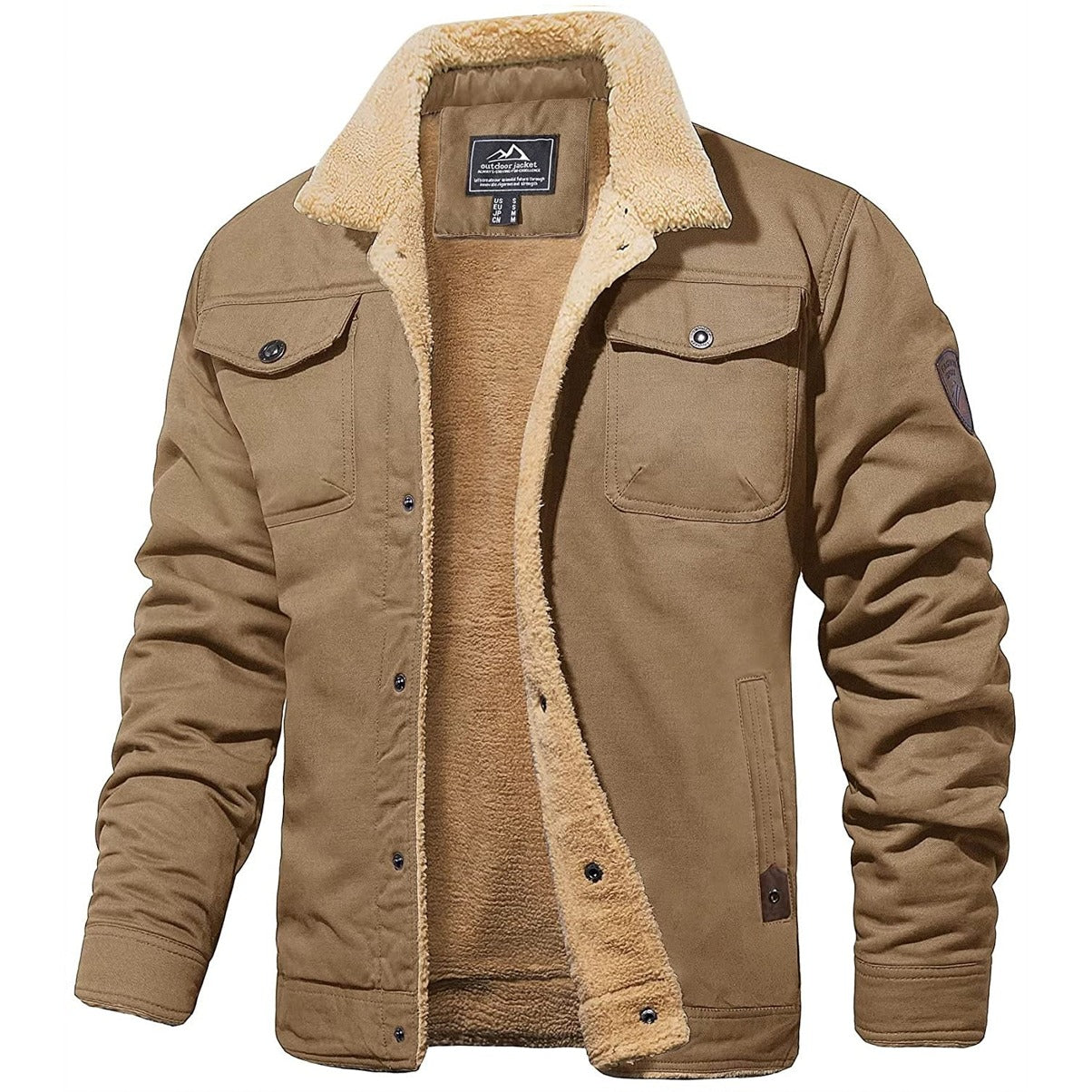 DEAVON - Poncho bomber dla mężczyzn-Khaki-S-Trend Polska
