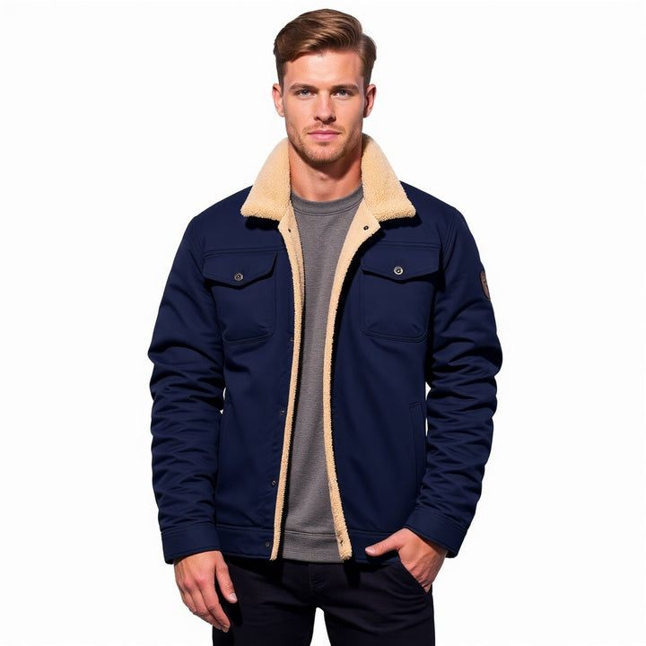 DEAVON - Poncho bomber dla mężczyzn-Czarny-S-Trend Polska