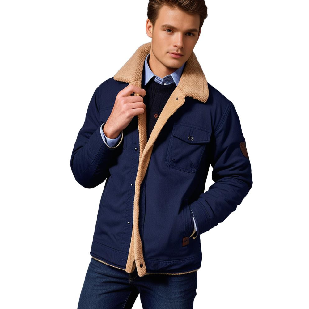 DEAVON - Poncho bomber dla mężczyzn-Czarny-S-Trend Polska