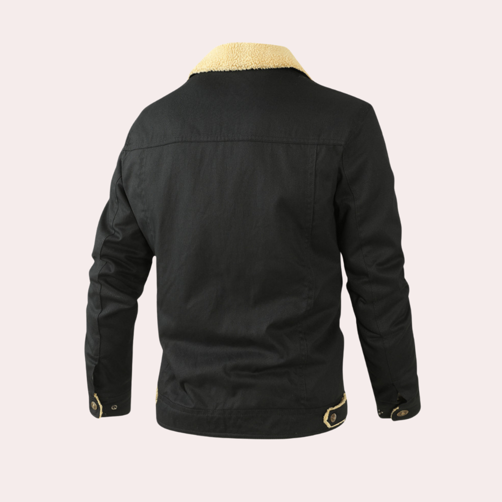 DEAVON - Poncho bomber dla mężczyzn-Czarny-S-Trend Polska