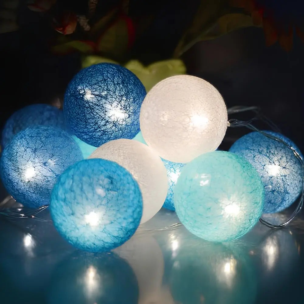 Dekoracyjne Girlandy Kulki - LumaBreeze-Ocean Niebieski-1,5 m-USB-Trend Polska