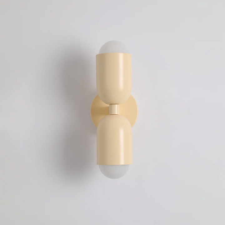 Design Podwójna Lampa LED Ścienna - Colorwave-beżowy-Trend Polska